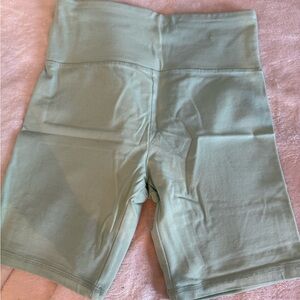 Forever 21 Green Bike Shorts with Seam Details